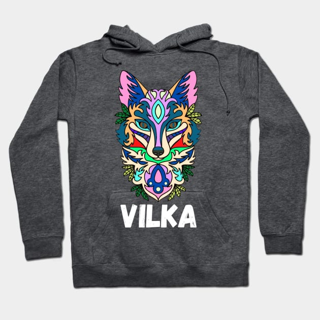 Vilka latviski latviešu valoda - Wolf Hoodie by LukjanovArt